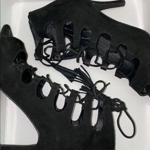 Black Nine West 6.5 Sandal Heels